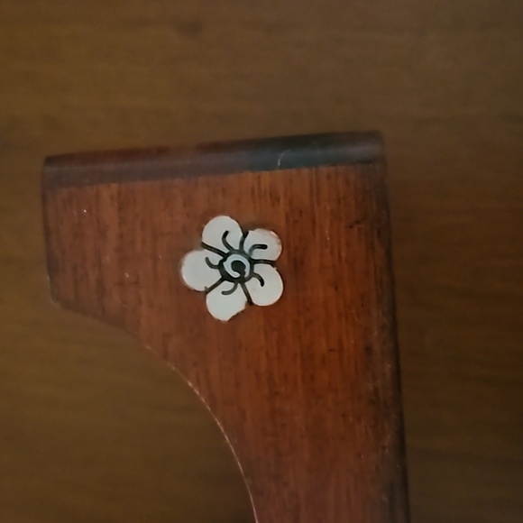 Vintage 1960s Set of Six Mother of Pearl Japanese Lady Floral Coaster Set - Picture 13 of 15